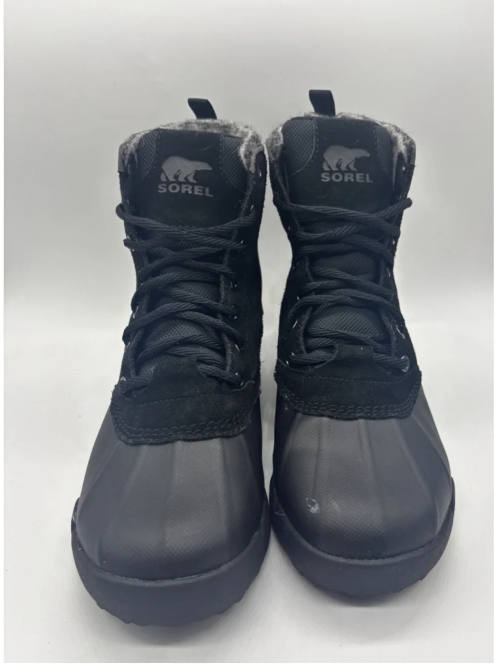 Sorel Buxton Boots Mens 8 Snow Waterproof Lace Up Comfort Casual Ankle Top Black
